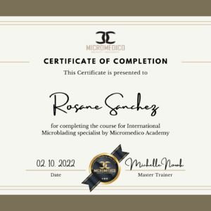 Certificate Microblading Specialist